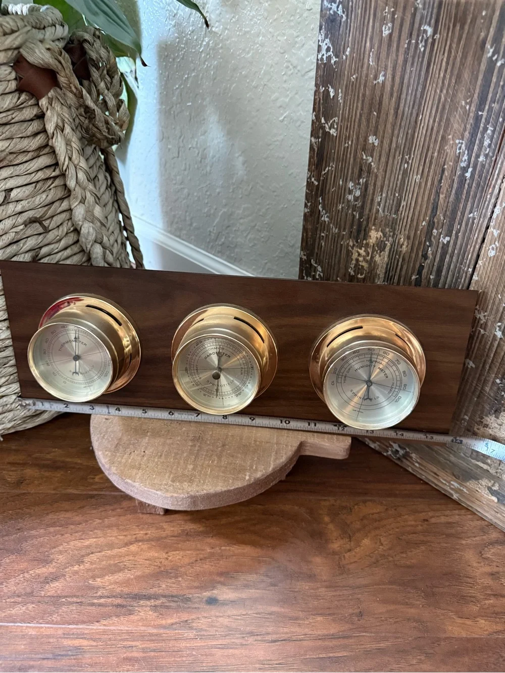 Vintage Springfield Weather Station: Thermometer Barometer Humidity Made In USA